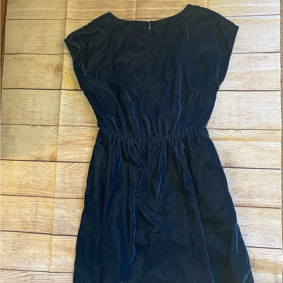 Blue velvet dress - Picture 3 of 4